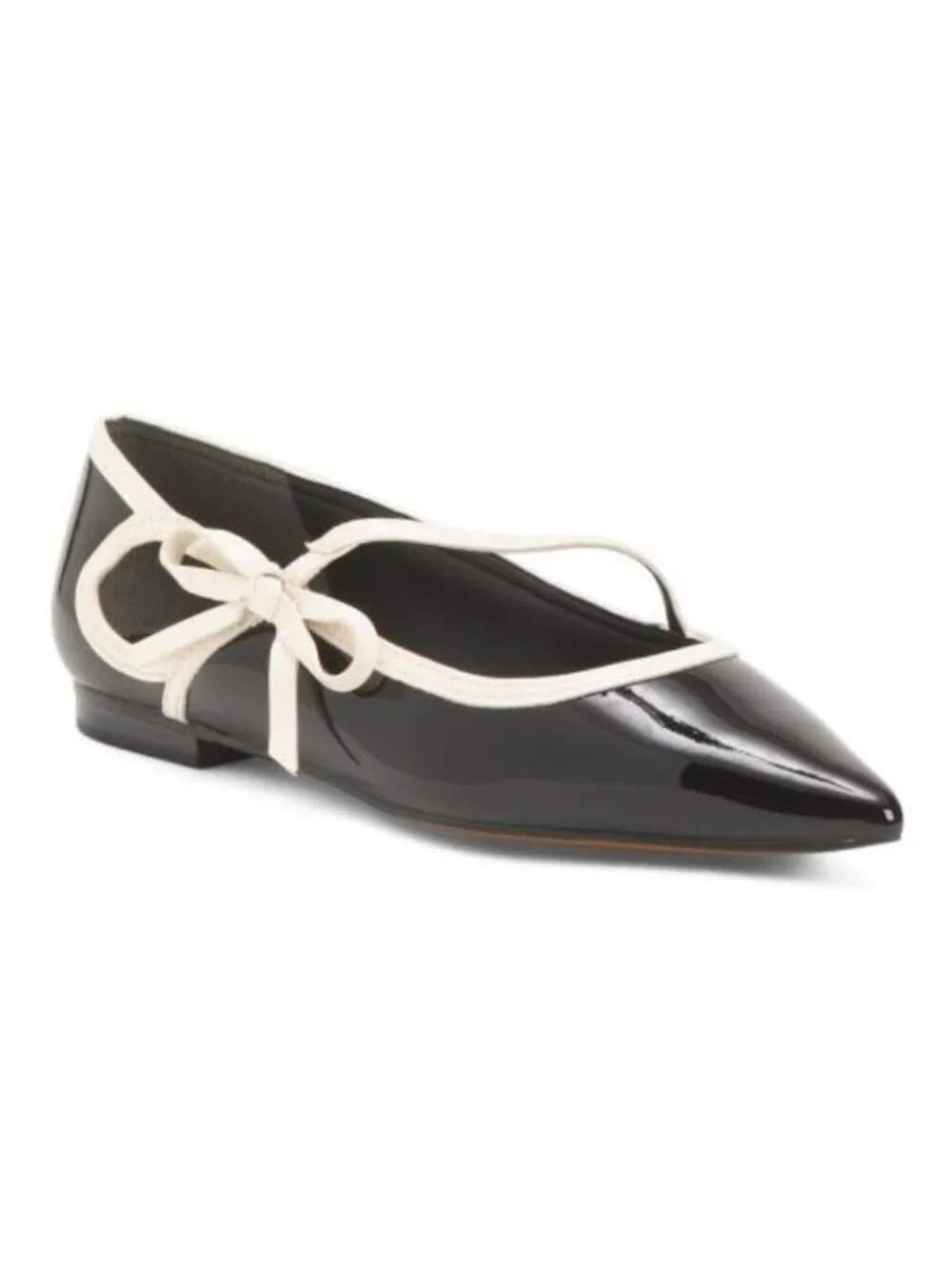 LINEA PAOLO Patent Leather Nuri Pointed Toe Ballet Flats